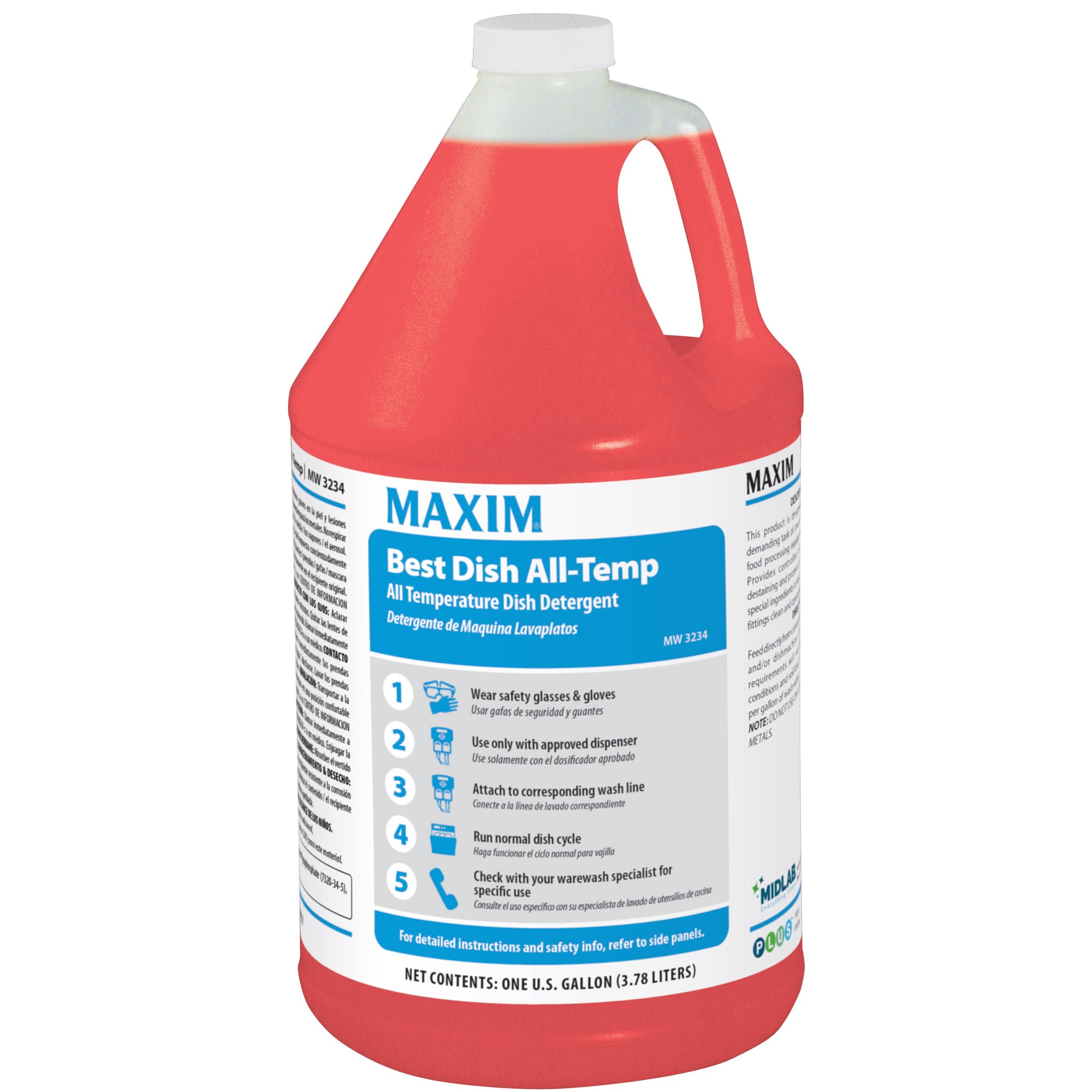 23400-41 1 Gallon Heavy-Duty Commercial Liquid Dish Detergent
