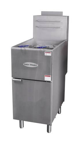 40 LB Floor Model Deep Fryer - LP Gas (Serv-Ware SGF-40L)