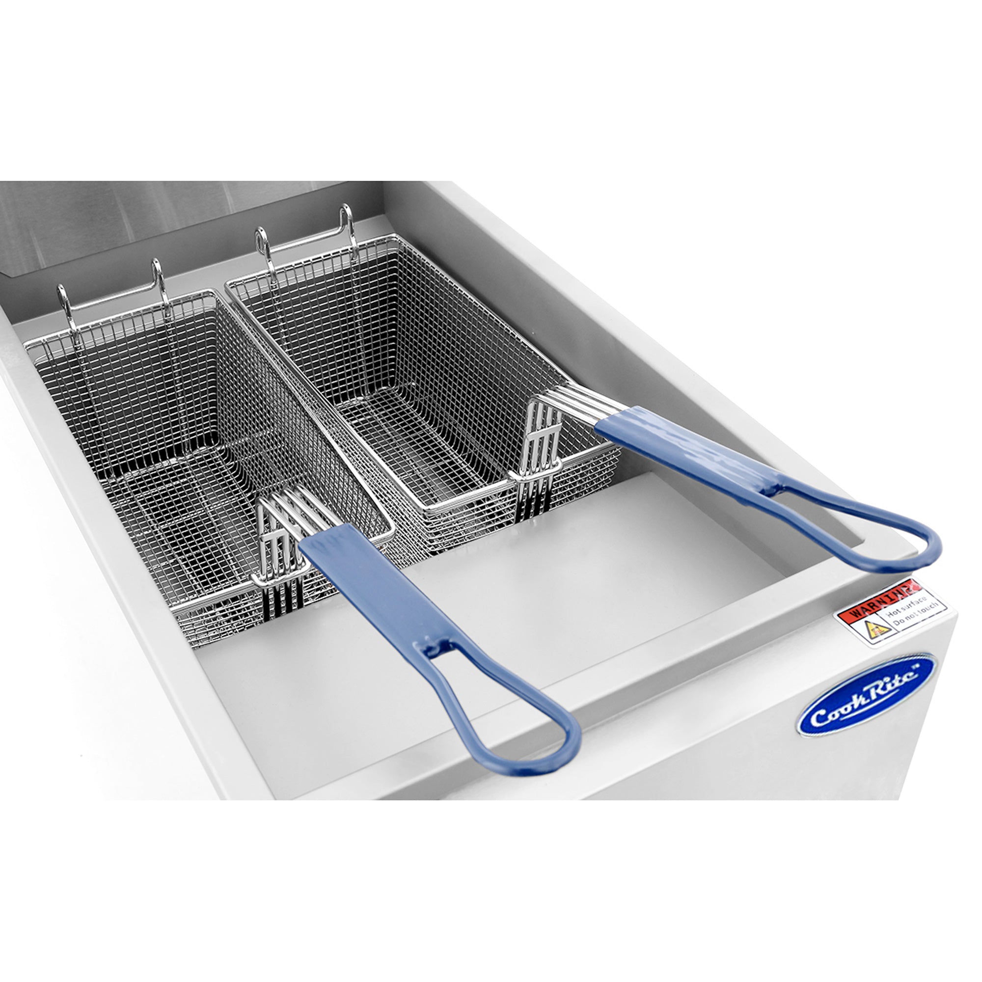 50 Lb. 4-Tube Natural Gas Floor Fryer 136,000 BTUs - Atosa ATFS-50-NG - FrBaskets