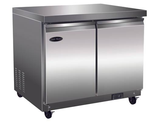 36" 2-Door Undercounter Reach-In Refrigerator (Serv-Ware UCR-36-HC-T)