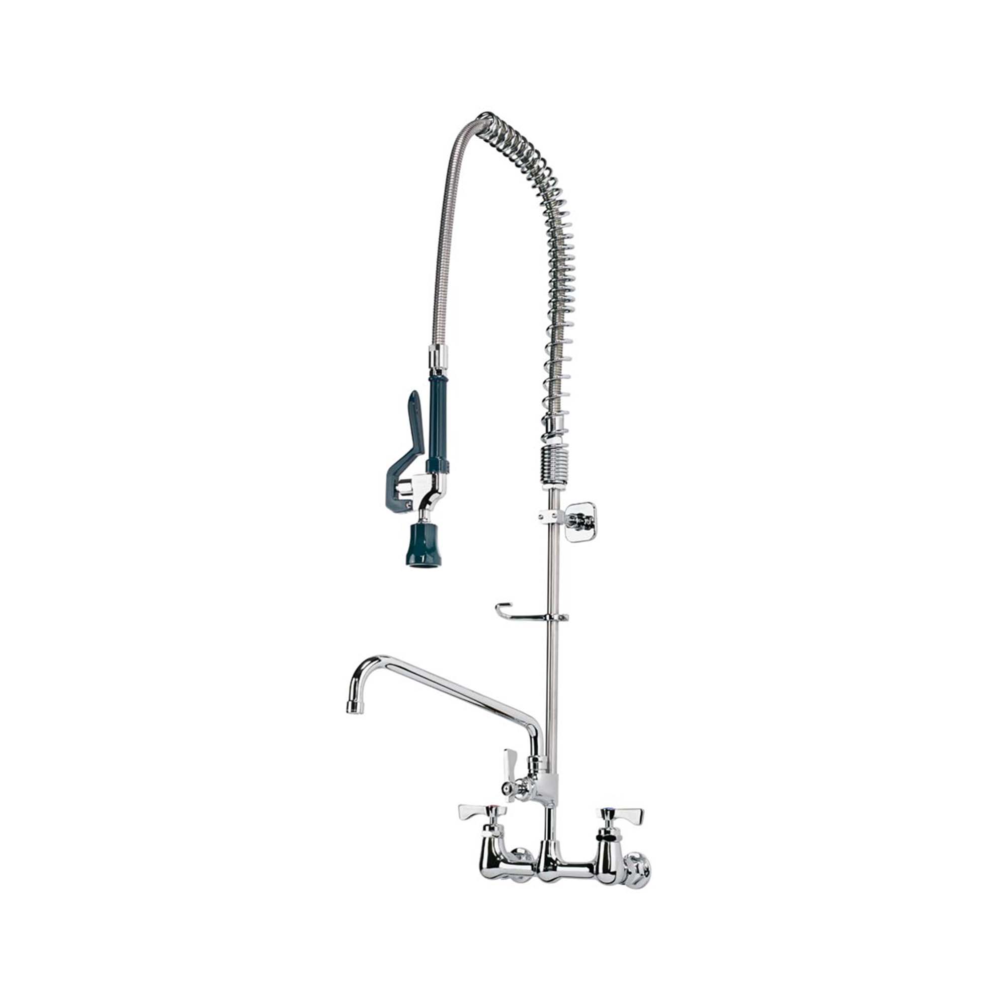 Krowne Royal Series 8" Center Wall Mounted Pre-Rinse Faucet with Add-On 12" Swing Spout (Krowne Metal 17-109WL)