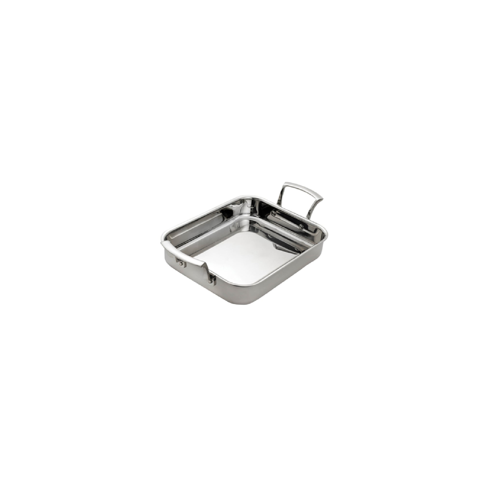 14" x 11-2/5" Inch Stainless Steel Rectangular Roast Pan - 4.6 Quart (Browne 5724176)