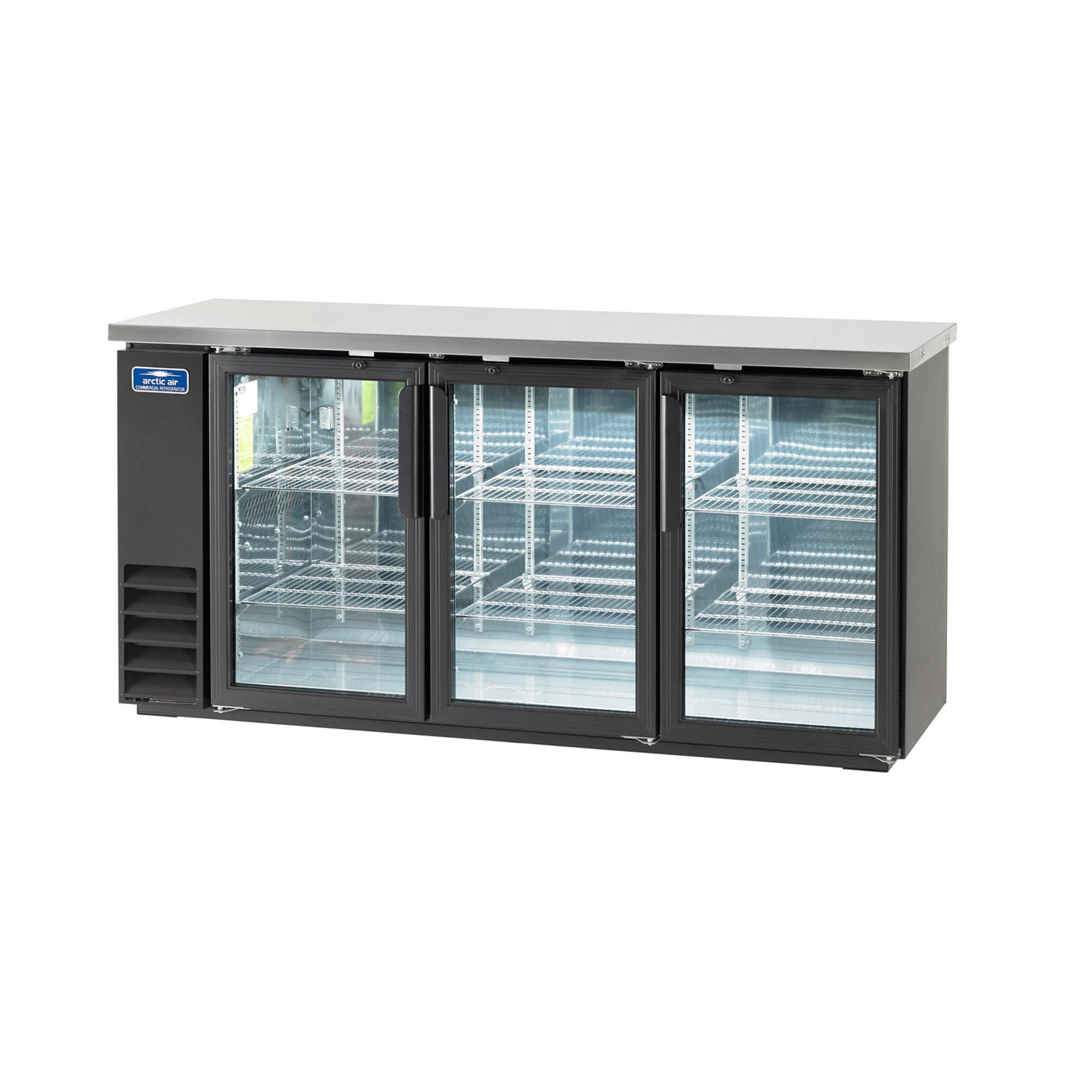 Arctic Air 72” Beer Back Bar Cooler, 3 Glass Doors (Arctic Air ABB72G)