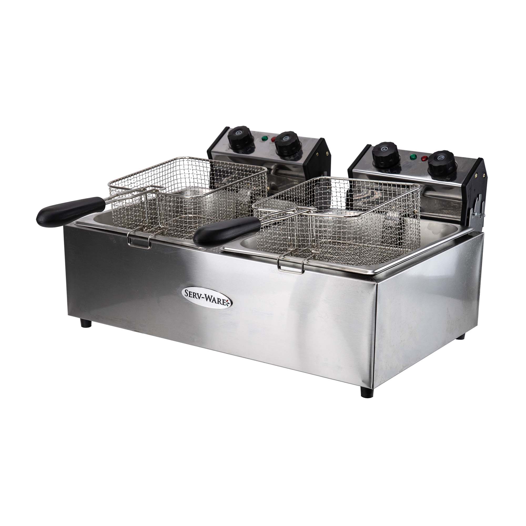 Serv-Ware Dual Basket Electric Countertop Deep Fryer (Serv-Ware EF-06L-2)