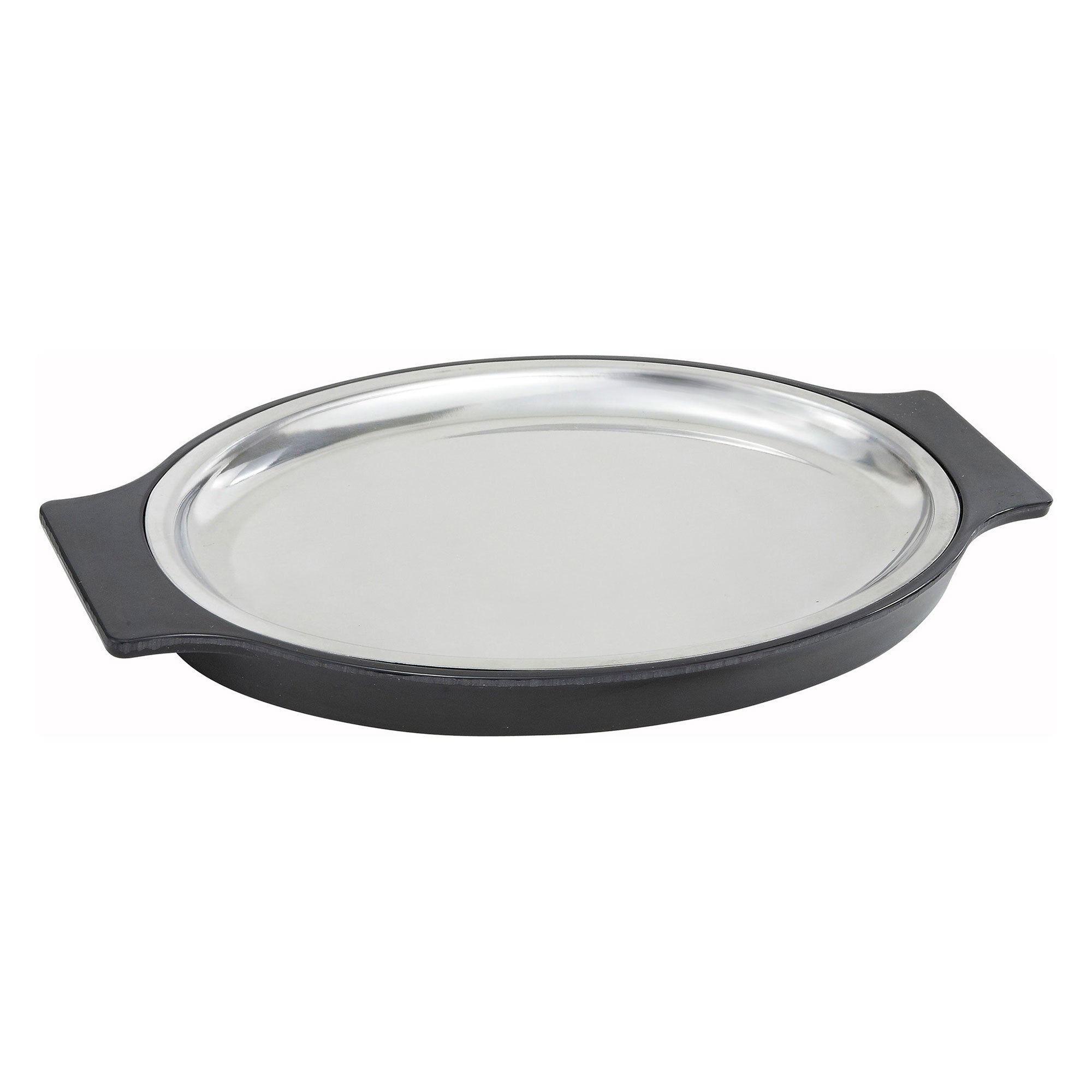 Winco 11" Oval Sizzling Platter and Underliner Set (Winco SIZ-11ST)