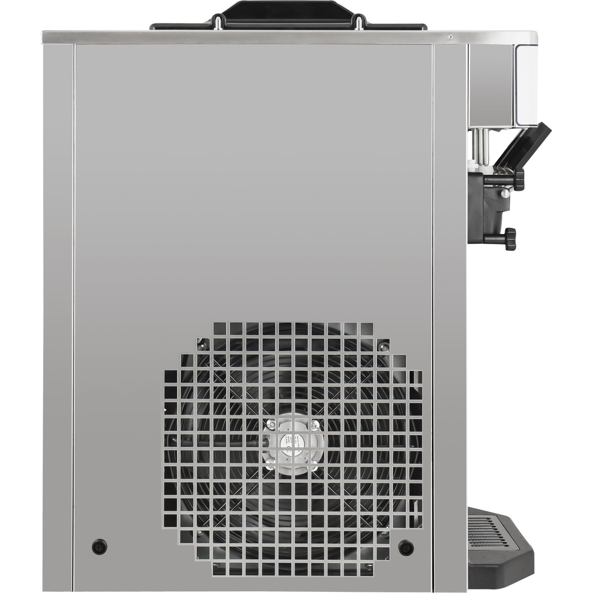 2-Flavor with Twist Soft Serve Ice Cream Machine – left-Side View Air Pump Feed Spaceman Model 6235A-C