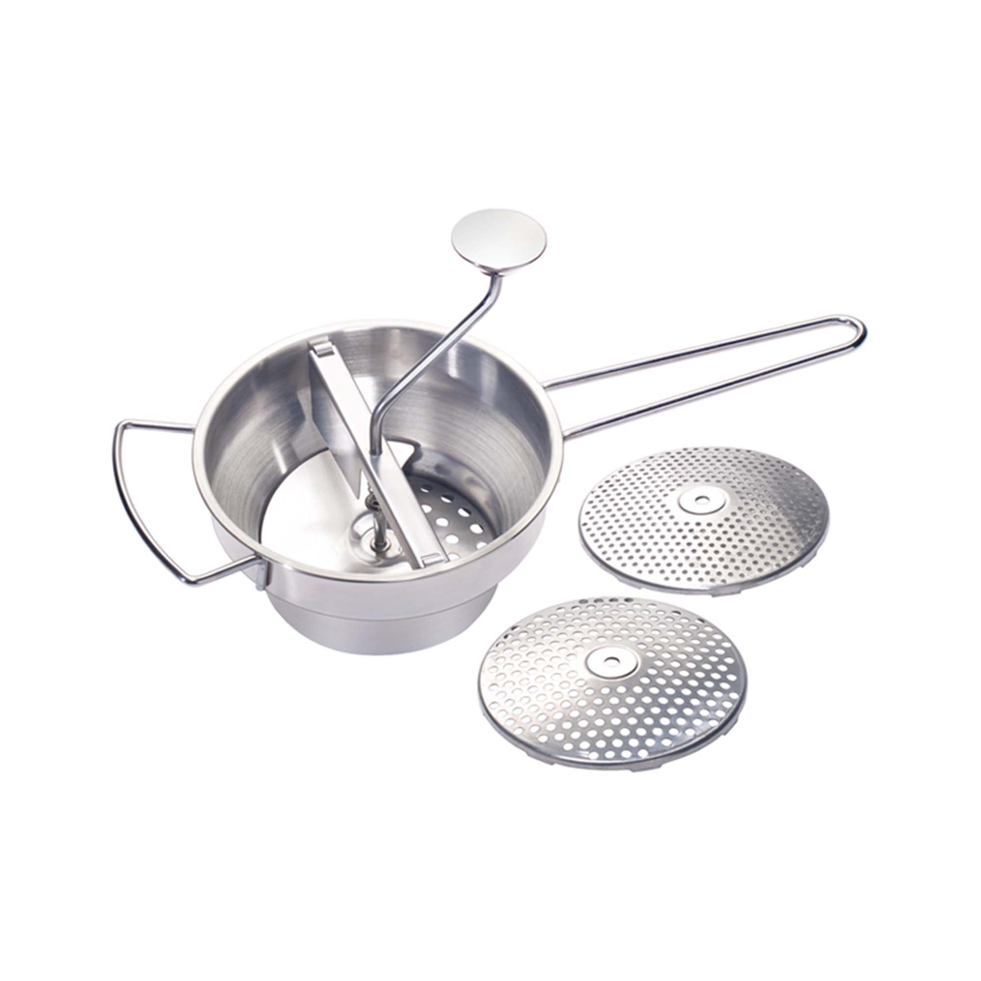 Winco 2 Qt. Stainless Steel Food Mill with 3 Interchangeable Cutting Plates (Winco SVM-3)