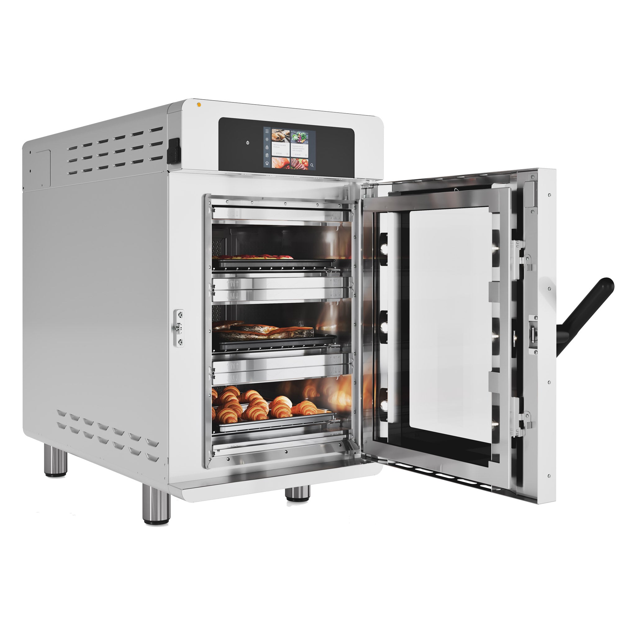 Inside View - Alto-Shaam VMC-H3H Vector H Series Multi-Cook 3-Chamber Electric Oven – Ventless with Simple Controls – 208-240 VAC, 1-Phase