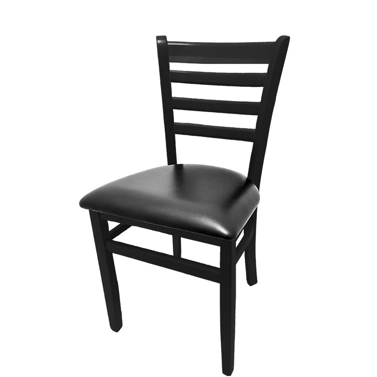 Oak Street Ladderback Chair with Solid Wood Frame, 4 Finish Options and 6 Seat Styles (Oak Street Manufacturing WC101)