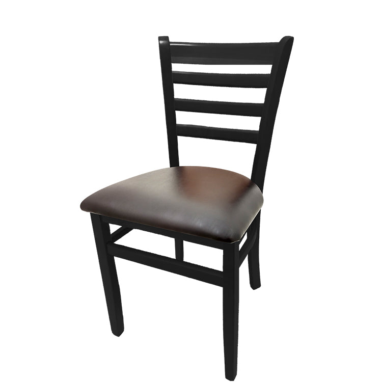 Oak Street Ladderback Chair with Solid Wood Frame, 4 Finish Options and 6 Seat Styles (Oak Street Manufacturing WC101)