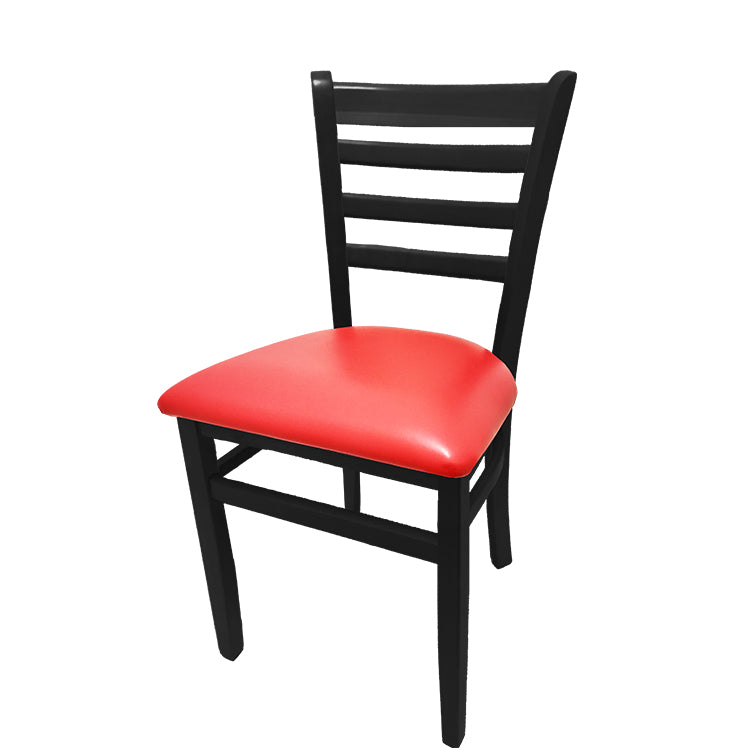 Oak Street Ladderback Chair with Solid Wood Frame, 4 Finish Options and 6 Seat Styles (Oak Street Manufacturing WC101)
