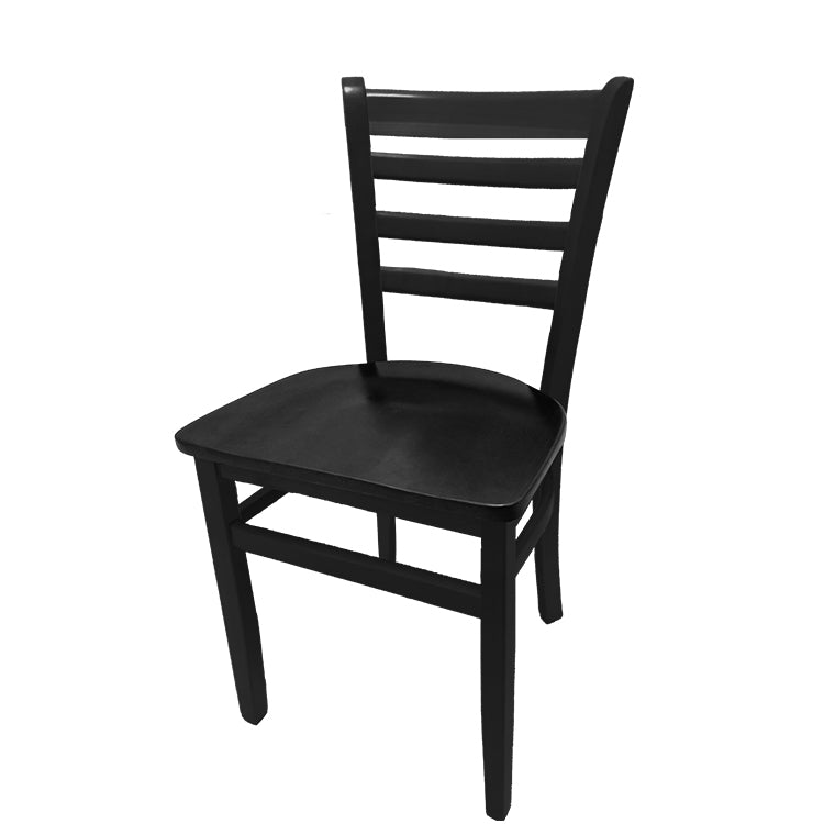 Oak Street Ladderback Chair with Solid Wood Frame, 4 Finish Options and 6 Seat Styles (Oak Street Manufacturing WC101)