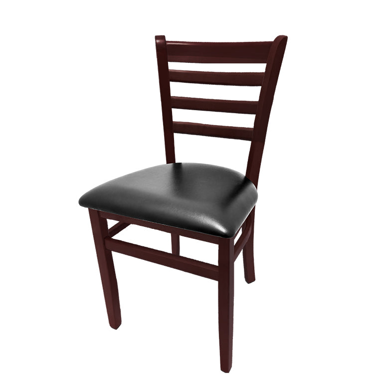 Oak Street Ladderback Chair with Solid Wood Frame, 4 Finish Options and 6 Seat Styles (Oak Street Manufacturing WC101)