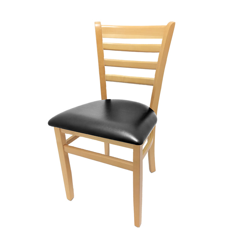 Oak Street Ladderback Chair with Solid Wood Frame, 4 Finish Options and 6 Seat Styles (Oak Street Manufacturing WC101)