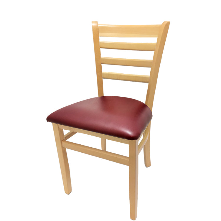 Oak Street Ladderback Chair with Solid Wood Frame, 4 Finish Options and 6 Seat Styles (Oak Street Manufacturing WC101)