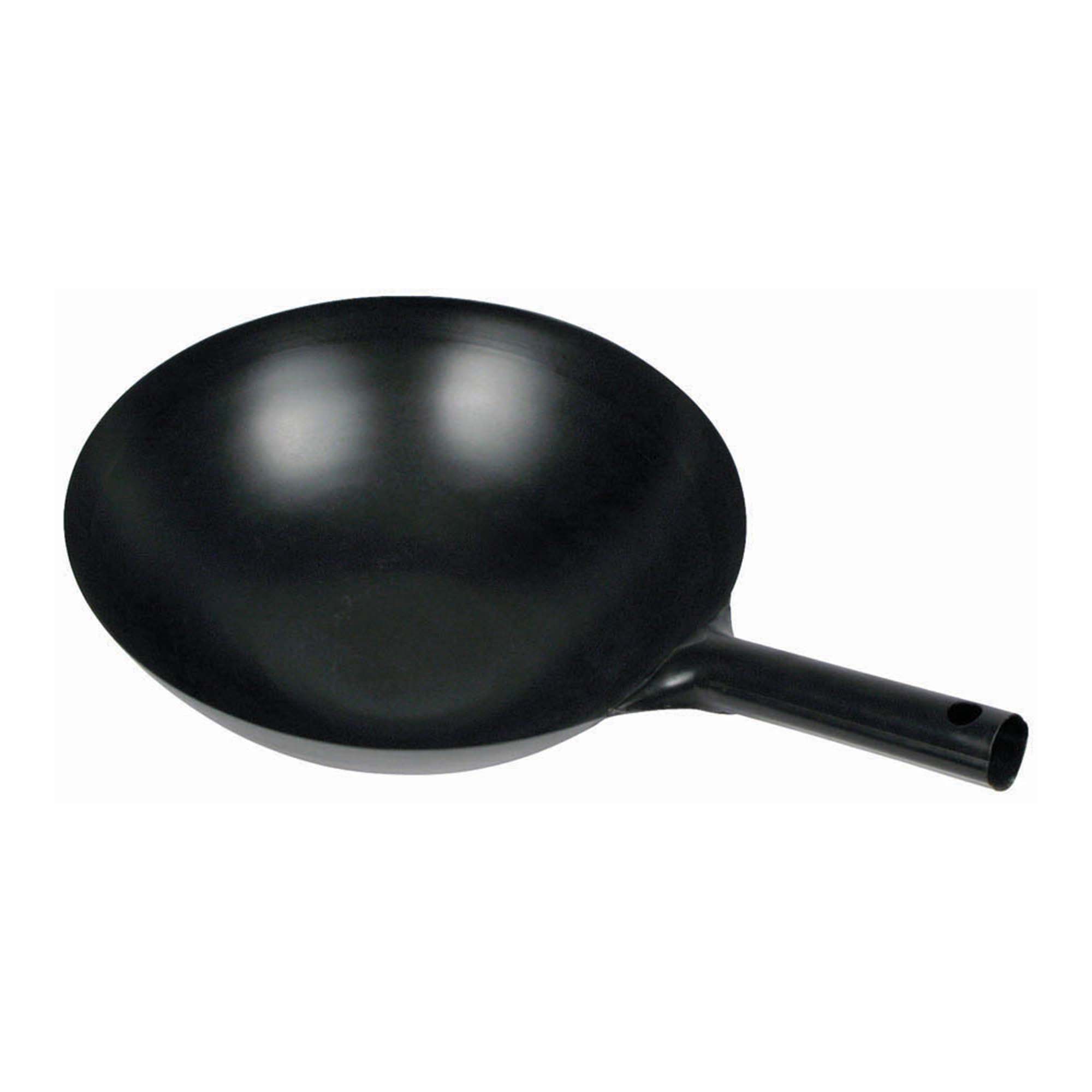Winco 14" Carbon Steel Black Japanese-Style Wok (Winco WOK-34)